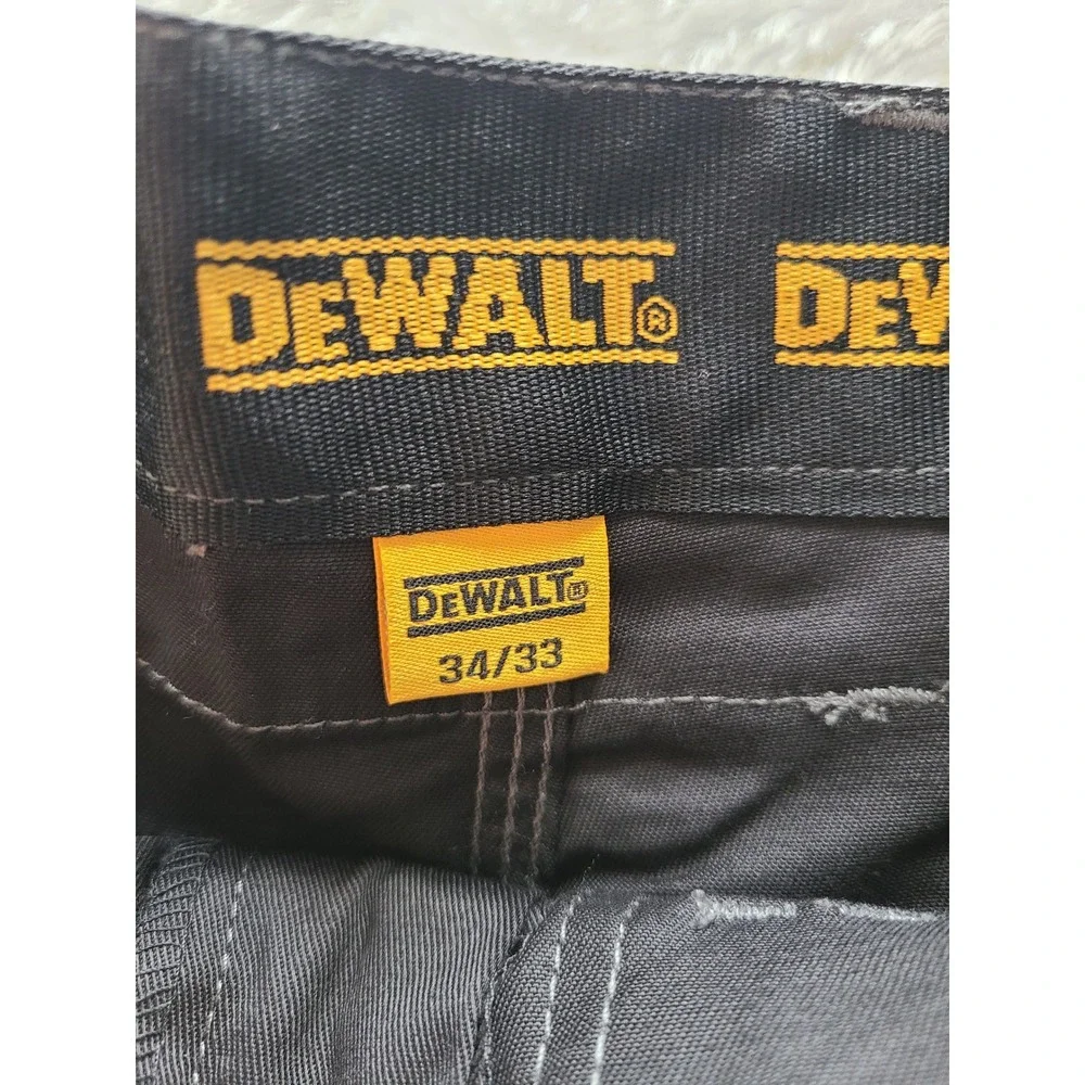 DeWalt Pro Tradesman Stretch Pants Mens 34x33 Black Work Trousers DXWW50023